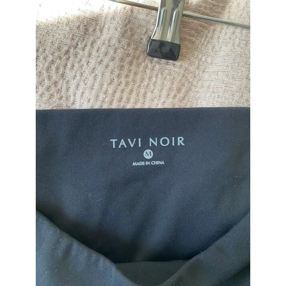 TAVI NOIR Solid Black Biker Shorts Size Medium - Picture 4 of 7